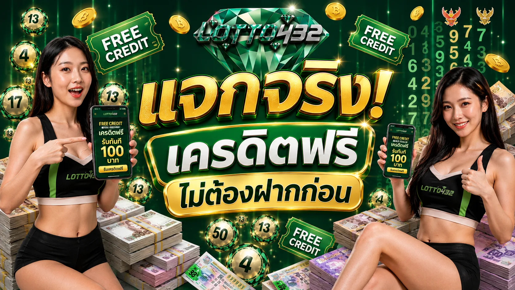 โปรโมชั่นเครดิตฟรี 50 บาทจาก Lotto432